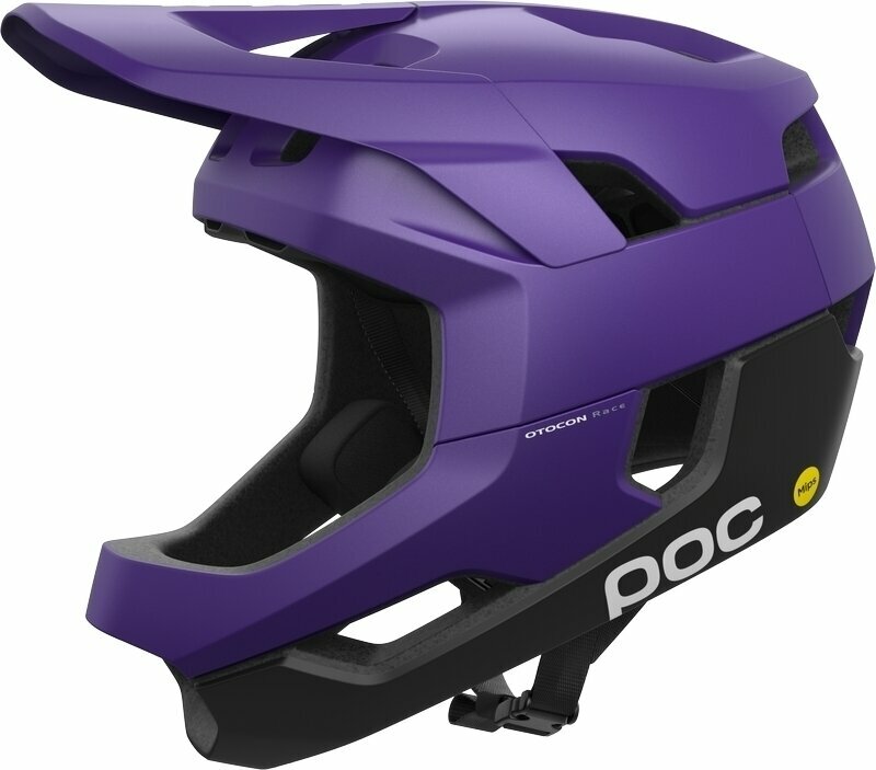 Capacete de bicicleta POC Otocon Race MIPS Sapphire Purple/Uranium Black Metallic/Matt 59-62 Capacete de bicicleta