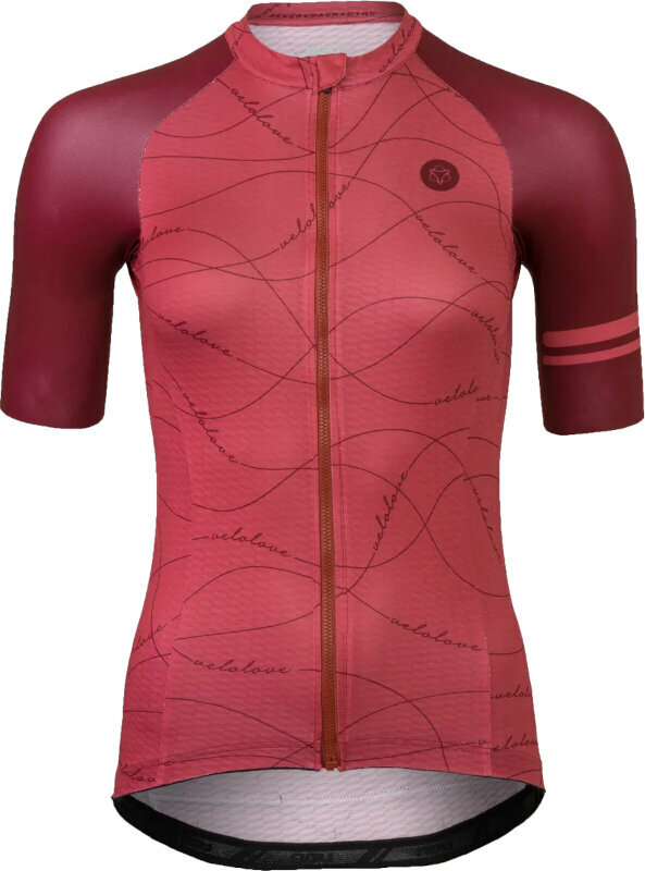 Mez kerékpározáshoz Agu Velo Wave Jersey SS Essential Women Dzsörzi Rusty Pink S
