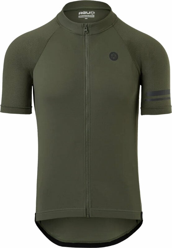 Maillot de ciclismo Agu Core Jersey SS II Essential Men Jersey Army Green M