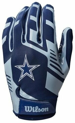 Wilson Youth NFL Stretch Fit Gloves Blue/White