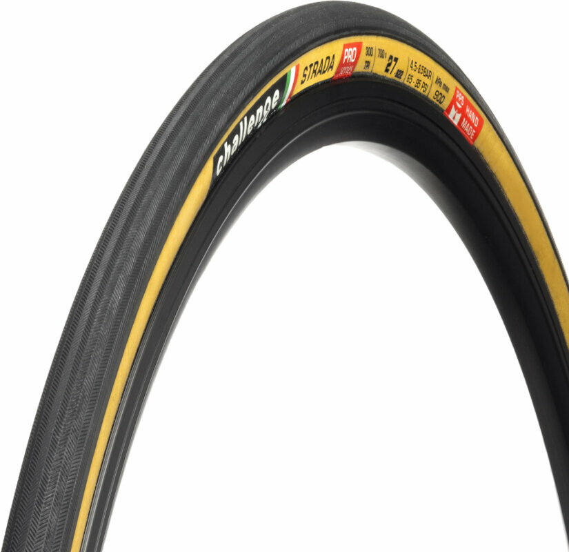 Challenge Strada Pro Tire 29/28" (622 mm) 27.0 Black/Tan En kevlar Pneu pour vélo de route Yellow Black