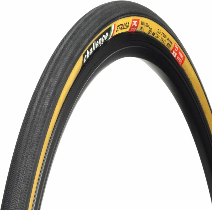 Levně Challenge Strada Pro Tire 29/28" (622 mm) 30.0 Black/Tan Kevlarový Plášť pro silniční kolo