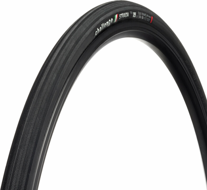 Levně Challenge Strada Race Tire 29/28" (622 mm) 25.0 Black/Black Kevlarový Plášť pro silniční kolo
