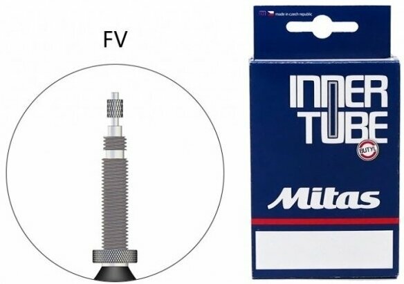 Cykelslange Mitas Tube 23 - 28 mm Cykelslange Black 60.0 Presta