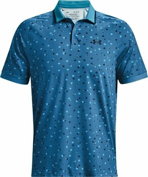 Chemise polo Under Armour Iso-Chill Floral Mens Polo Cruise Blue/Fresco Blue/Halo Gray 2XL