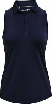 Polo Shirt Under Armour Zinger Womens Sleeveless Polo Midnight Navy/Midnight Navy/Metallic Silver M - 1
