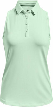 Chemise polo Under Armour Zinger Womens Sleeveless Polo Sea Mist/Metallic Silver S