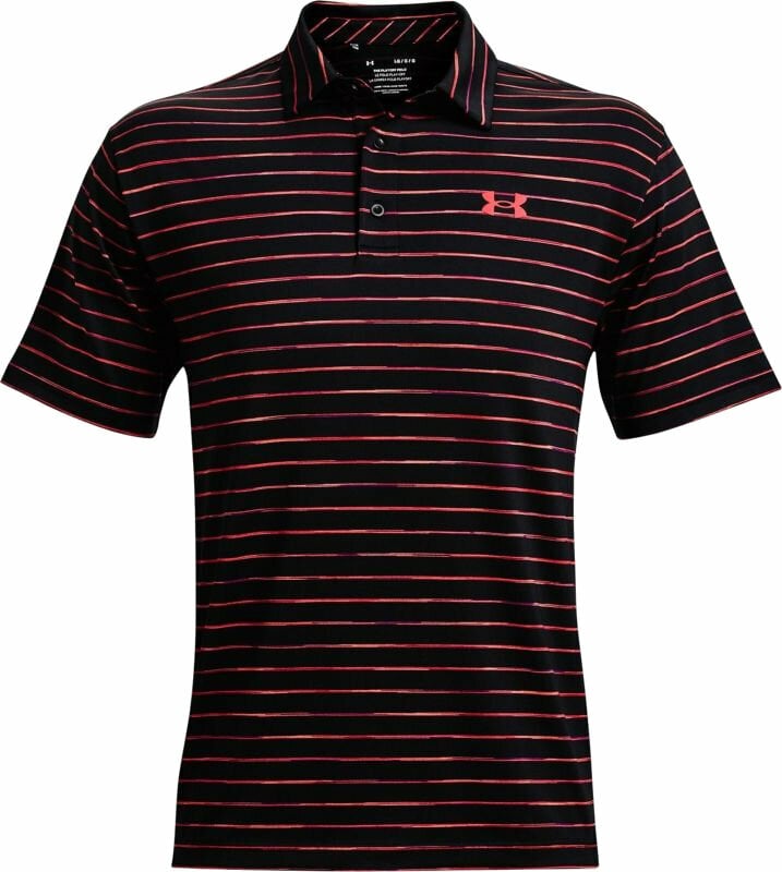 Chemise polo Under Armour UA Playoff 2.0 Mens Polo Black/Hendrix/Electric Tangerine S