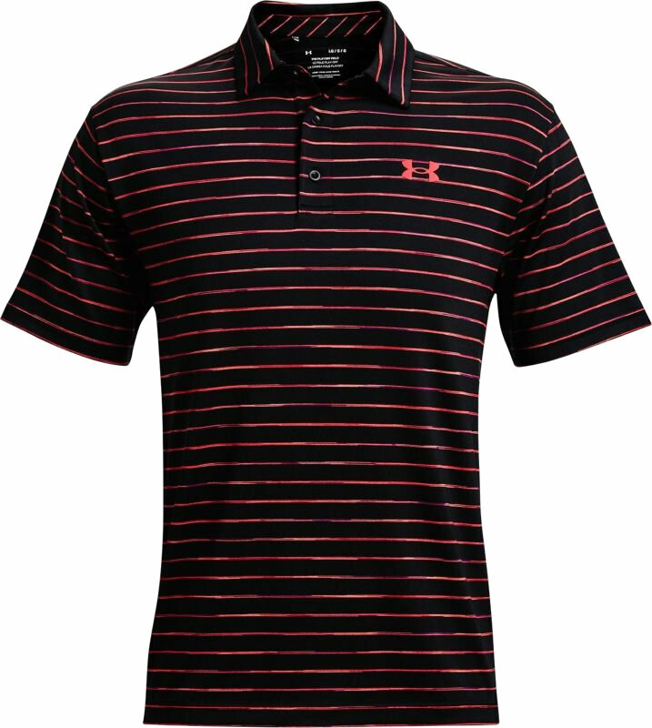 Chemise polo Under Armour UA Playoff 2.0 Mens Polo Black/Hendrix/Electric Tangerine XL