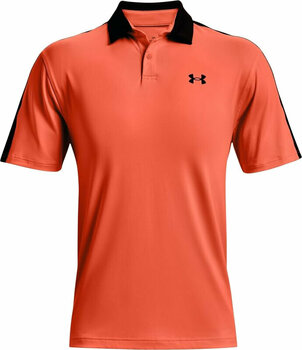 Polo Shirt Under Armour UA T2G Blocked Mens Polo Electric Tangerine/Black/Black XL