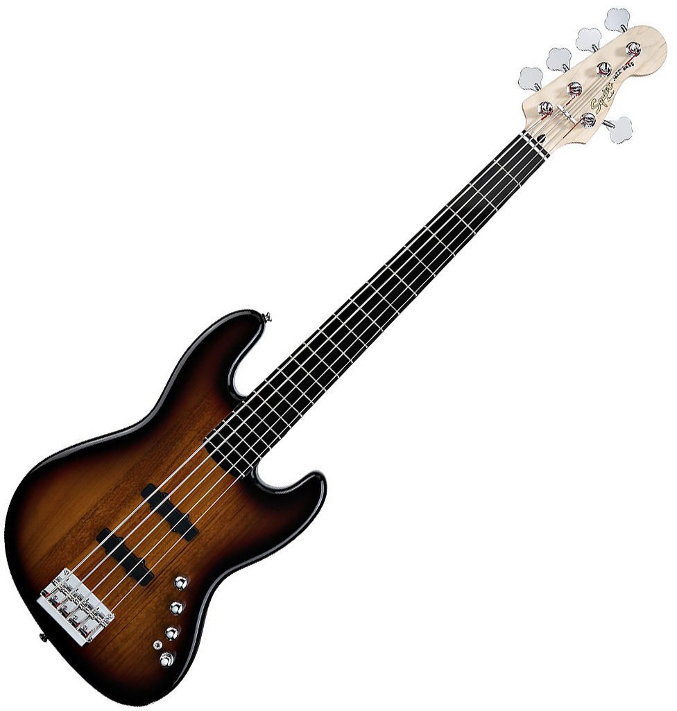 5-strängad basgitarr Fender Squier Deluxe Jazz Bass V Active EB 3-Color Sunburst