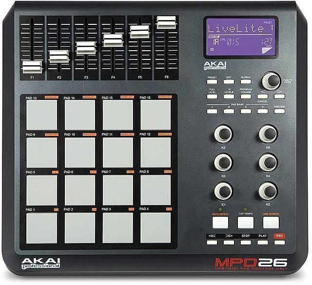 MIDI kontroler, MIDI ovladač Akai MPD26