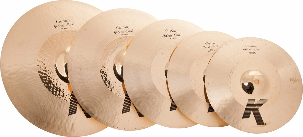 Set de cymbales Zildjian K1250 K Custom Hybrid 5 PC 14/16/18/20 Set de cymbales