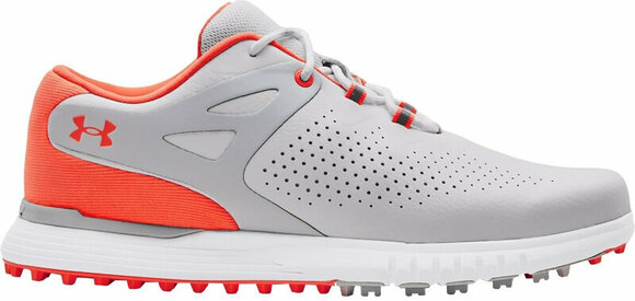 Women's golf shoes Under Armour Charged Breathe SL White/Halo Gray/Electric Tangerine 37,5