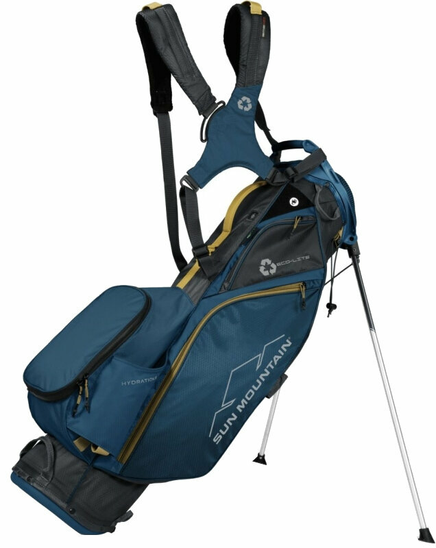 Golfbag Sun Mountain Eco-Lite 14-Way Stand Bag Gunmetal/Spruce/Aztec Golfbag