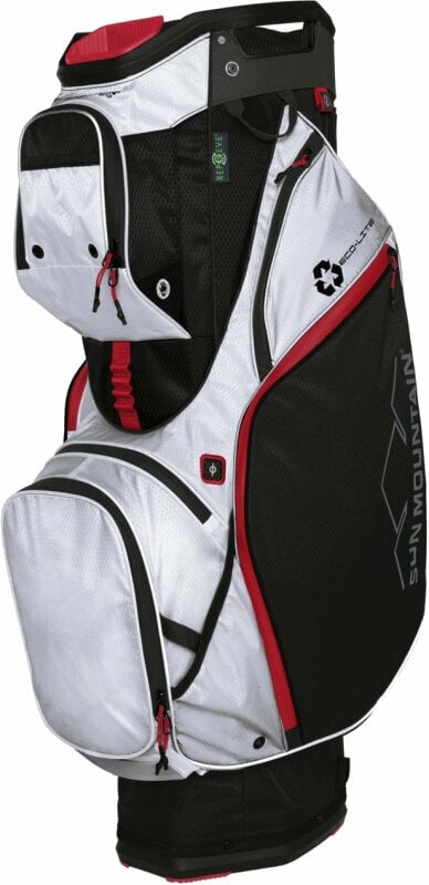 Golf torba Cart Bag Sun Mountain Eco-Lite Cart Bag Black/White/Red Golf torba Cart Bag