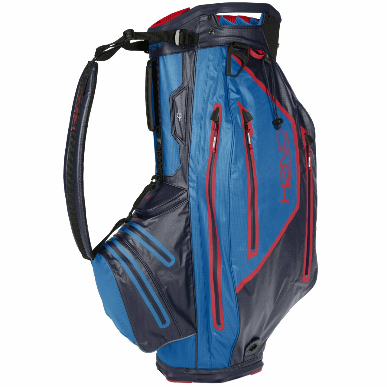 Golftas Sun Mountain H2NO Elite Cart Bag Navy/Cobalt/Red Golftas
