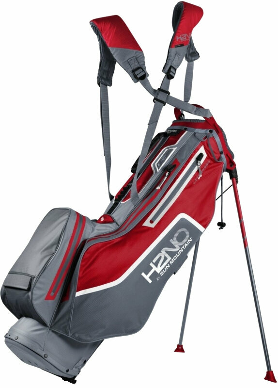 Golftaske Sun Mountain H2NO Lite Speed Stand Bag Cadet/Grey/Red/White Golftaske