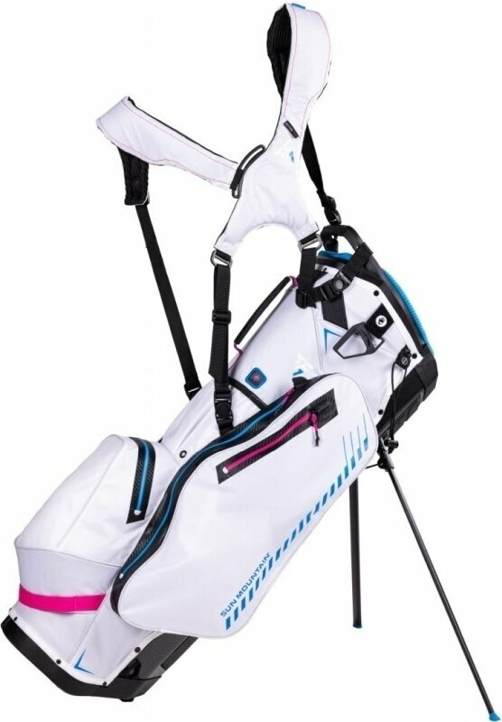 Golf Bag Sun Mountain Sport Fast 1 Stand Bag White/Cobalt/Pink Golf Bag