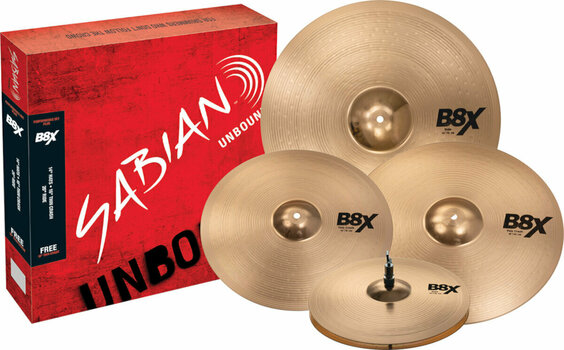 Cymbal Set Sabian 45003XG B8X Promotional 14/16/18/20 Cymbal Set - 1