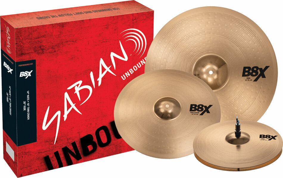 Set de cymbales Sabian 45003X B8X Performance 14/16/20 Set de cymbales