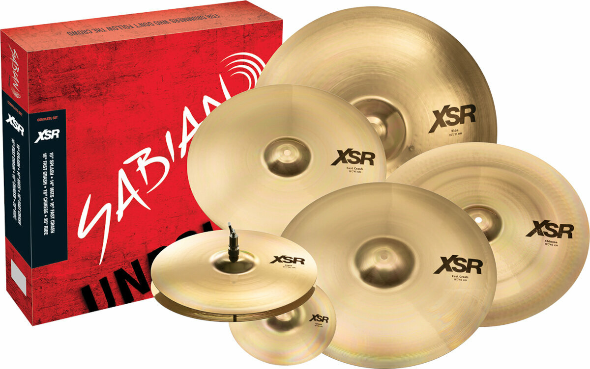 Set de cymbales Sabian XSR5006B XSR Complete 10/14/16/18/18/20 Set de cymbales