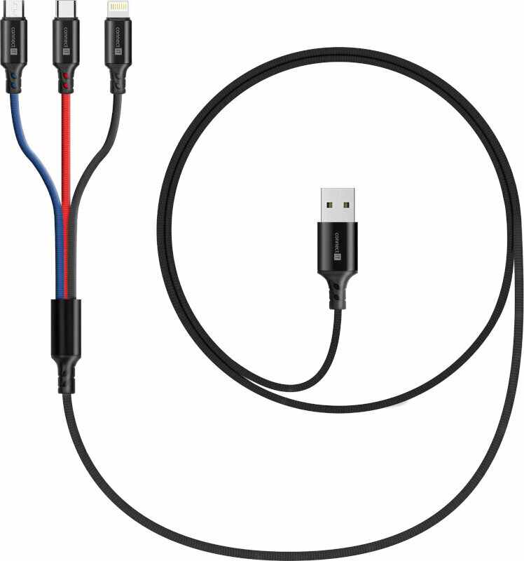 USB-Kabel Connect IT Wirez 3in1 CCA-2051 120 cm USB-Kabel