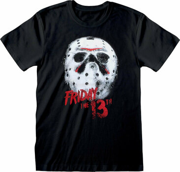 T-Shirt Friday The 13th T-Shirt White Mask Black XL - 1