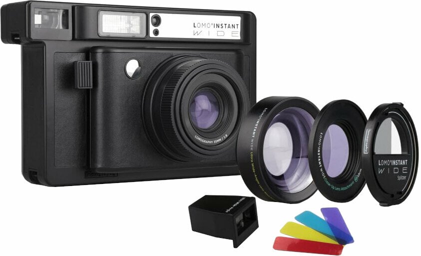 Sofortbildkamera Lomography Lomo'Instant Wide & Lenses Black