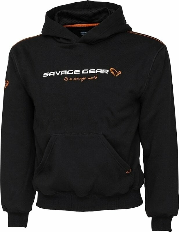 Sweatshirt Savage Gear Sweatshirt Junior Logo Hoodie Black Ink 10-12