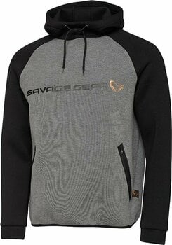 Sweatshirt Savage Gear Sweatshirt Tec-Foam Hoodie Dark Grey Melange S - 1
