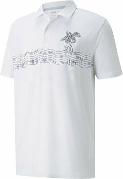 Polo Shirt Puma Cloudspun Oasis Golf Polo Bright White/Navy Blazer S - 1