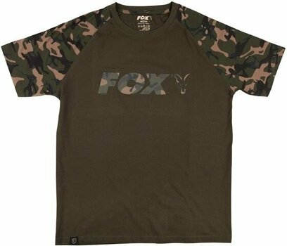 Camiseta de manga corta Fox Camiseta de manga corta Raglan T-Shirt Khaki/Camo 2XL - 1
