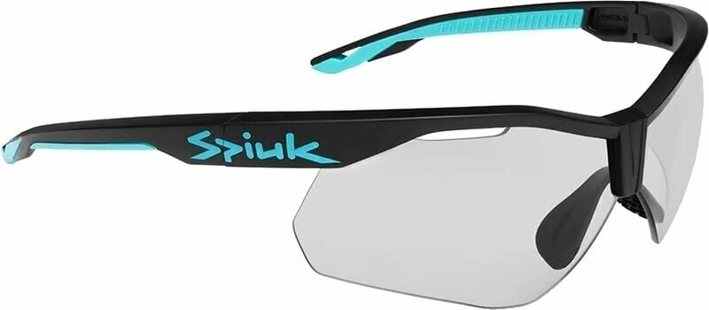 Cycling Glasses Spiuk Ventix-K Lumiris II Black Turquoise Blue/Lumiris II Photochromic/Mirror Green Cycling Glasses