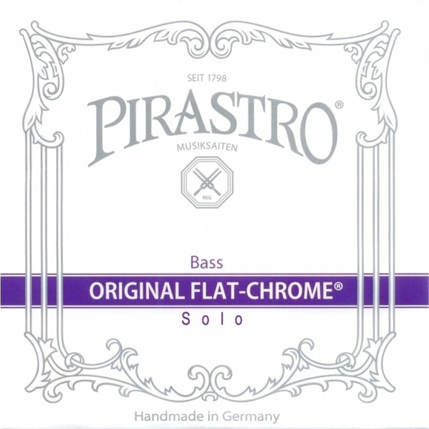 Cordas para contrabaixo Pirastro Original Flat-Chrome Solo bass SET Cordas para contrabaixo
