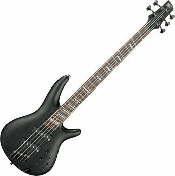 Multiscale Bass Guitar Ibanez SRMS5-WK Weathered Black Multiscale Bass Guitar - 1