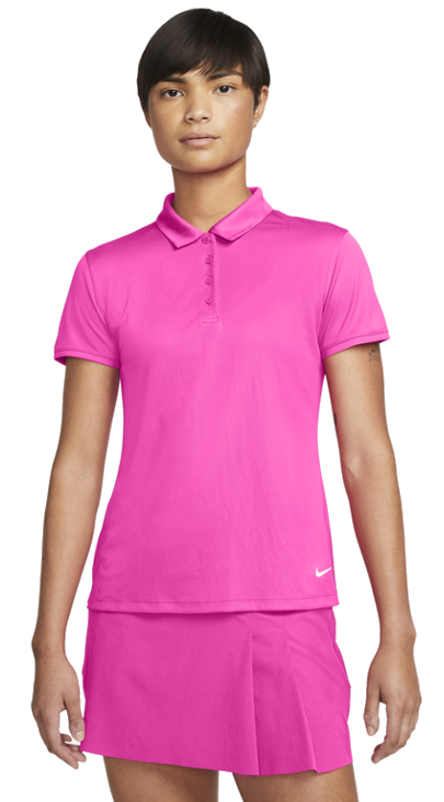 Polo Shirt Nike Dri-Fit Victory Womens Golf Polo Active Pink/White XS Polo Shirt