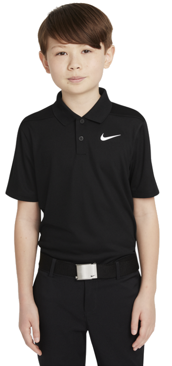Rövid ujjú póló Nike Dri-Fit Victory Boys Golf Polo Black/White M