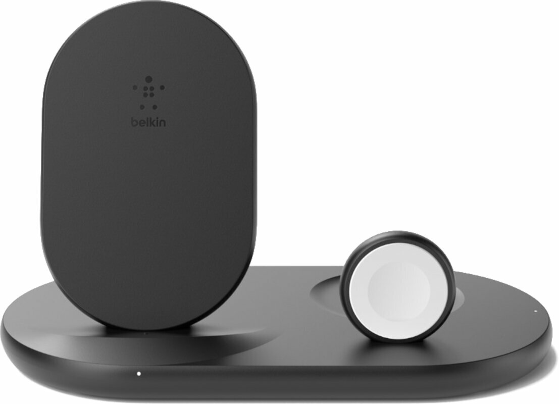 Trådlös laddare Belkin 3in1 Wireless Pad/Stand/Apple Watch Black