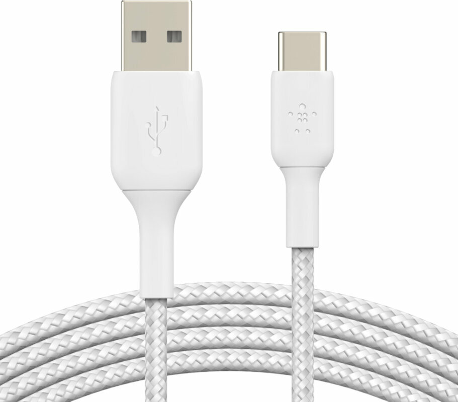 USB Cable Belkin Boost Charge USB-A to USB-C Cable CAB002bt2MWH White 2 m USB Cable