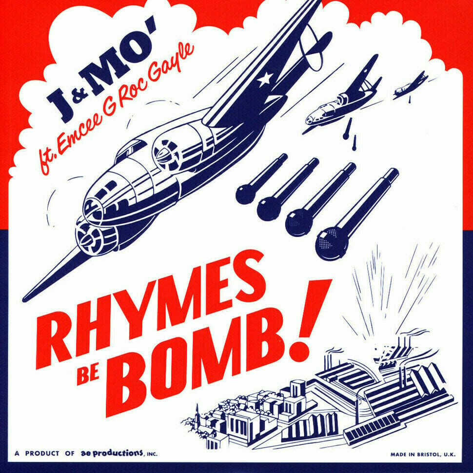 Vinylplade J & Mo Ft. Emcee G Roc Gayle - Rhymes Be Bomb / Pelottaa (7" Vinyl)
