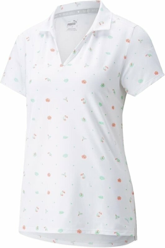Риза за поло Puma W Mattr Galapagos Polo Bright White/Hot Coral XS