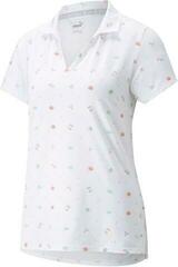 Polo košile Puma W Mattr Galapagos Bright White/Hot Coral XS Polo košile
