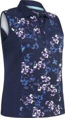 Polo Shirt Callaway Women Allover Butterfly Floral Printed Peacoat XS Polo Shirt