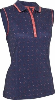 Polo Shirt Callaway Women Allover Geometric Strawberry Polo Peacoat M Polo Shirt - 1