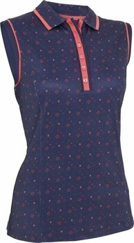 Polo Shirt Callaway Women Allover Geometric Strawberry Polo Peacoat XS - 1