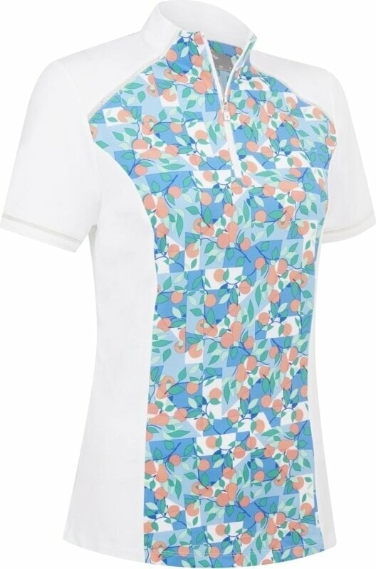 Camiseta polo Callaway Women Cubist Oranges Polo Brilliant White M