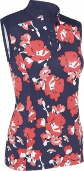 Tricou polo Callaway Women Large Scale Floral Polo Peacoat S - 1