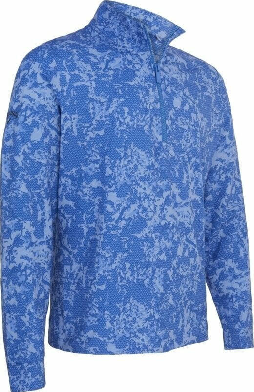 Hoodie/Sweater Callaway Mens Camo Sun Protection 1/4 Zip Magnetic Blue L