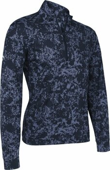 Hættetrøje/Sweater Callaway Mens Camo Sun Protection 1/4 Zip Peacoat XL - 1